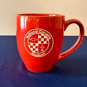National Corvette Museum Red Coffee Mug | Corvette Logo Collectible Mug